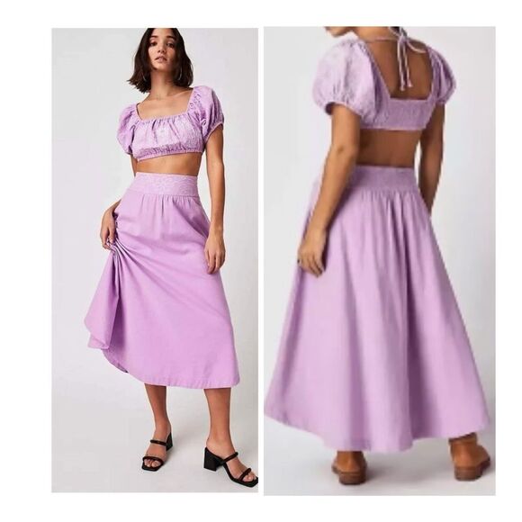 New Free People Lotus Set skirt and top Size S - Picture 1 of 10